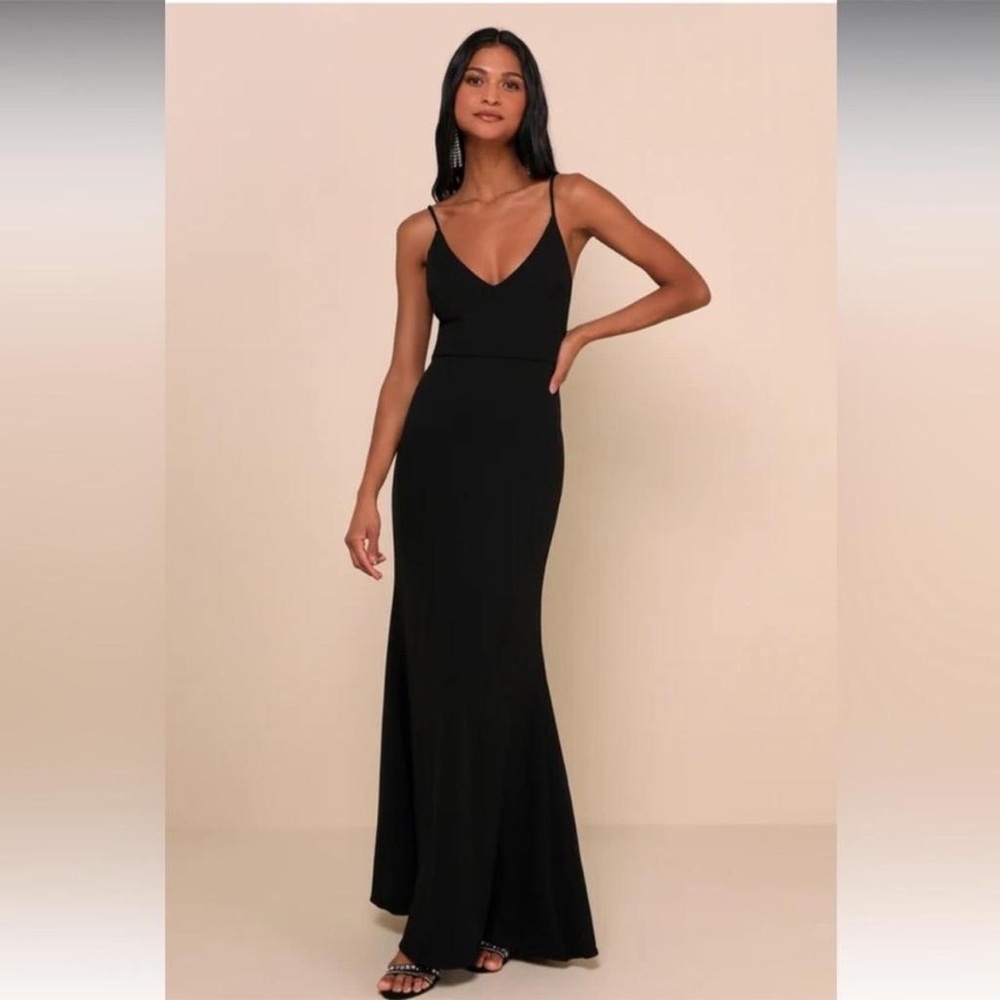 Lulu's Evening Black Maxi Dress